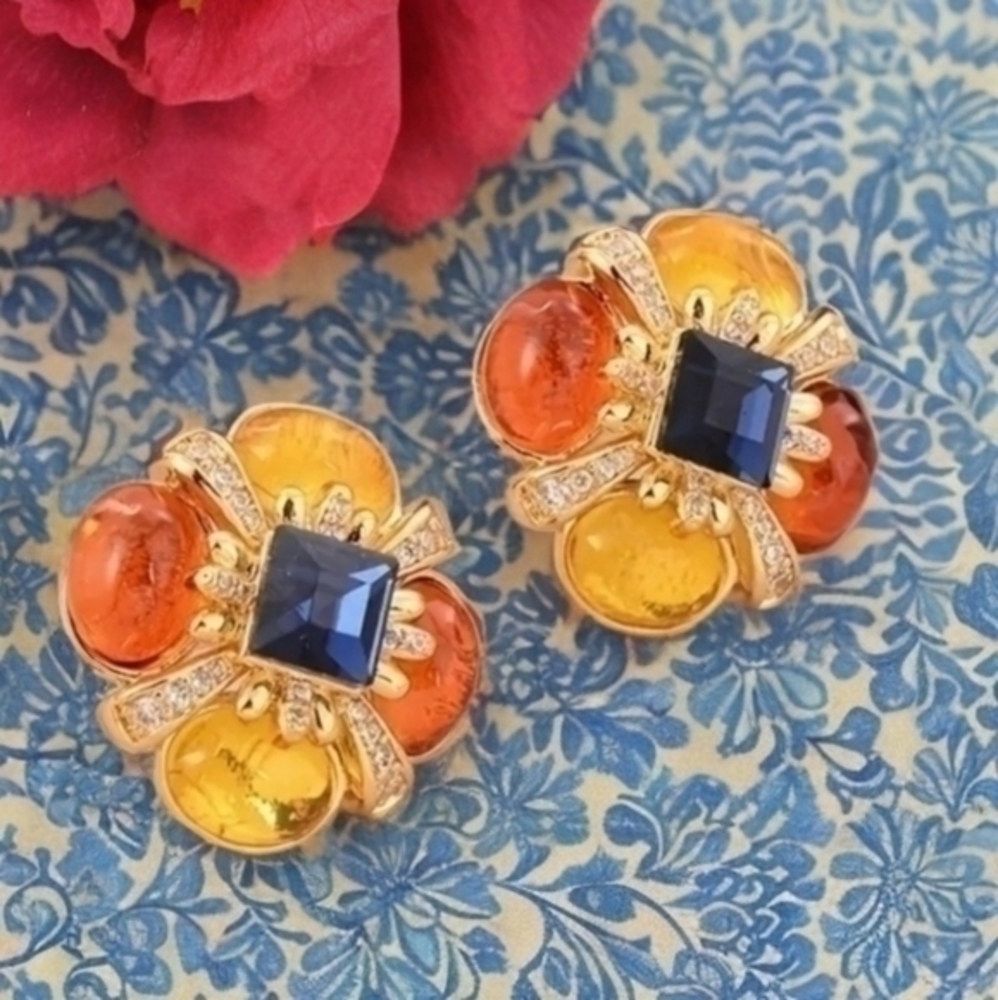 ANTHROPOLOGIE VINTAGE STUD EARRINGS 1